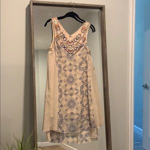 Free People Beige Sheer Dress